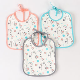 Цена за 3 шт. Нагрудник детский Крошка Я, 17х20 см цвет МИКС (фасовка 3 шт)  фото 2