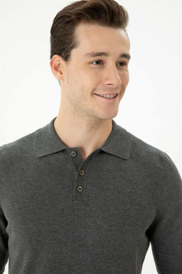 U. S. Polo Assn Мужской свитер антрацитового меланжа - U.s. polo assn фото 9