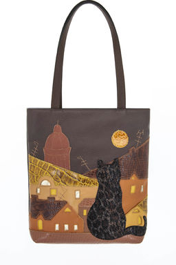 Сумка с аппликацией ДС-517-303 мокко - Protege фото 2