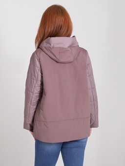 Куртка весенняя женская больших размеров на молнии - Almond фото 5