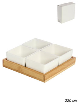 Менажница 4 предмета 220 мл / KT011 /уп 20/ на подставке - ГалеонТрейд фото 3