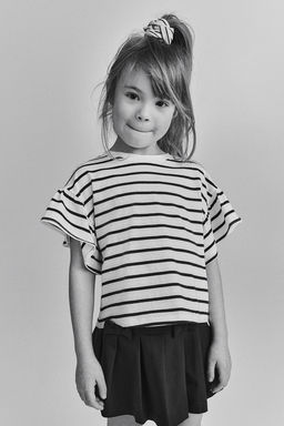 Camiseta de punto con manga de volantes - H&m фото 3