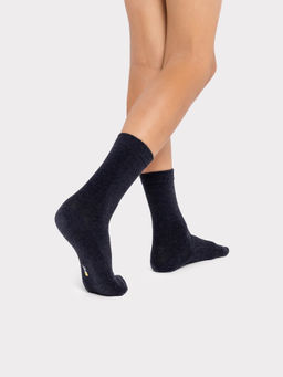 Цена за 5 пар! Детские носки с шерстью и бамбуком в оттенке темно-синий меланж - Mark formelle фото 2