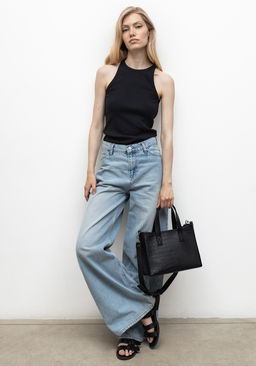 Сумка Модель №1632 | кожзам | крокодил | черный | Р920-1 | 33395 - L-craft фото 7