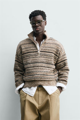 QUARTER-ZIP TWISTED YARN JUMPER - Zara фото 9
