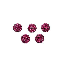 Бусина Zlatka пластик BWM-08 8 мм 5 шт №10 малиновый