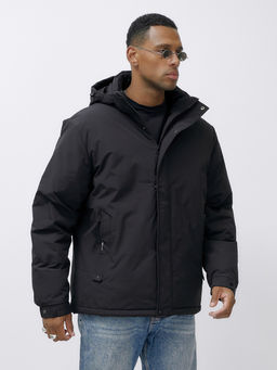 Куртка спортивная мужская зимняя большого размера черного цвета 633Ch - Mtforce фото 9