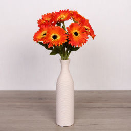 Цветы искусственные "Natur" 33см Герберы 7шт оранжевые