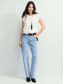 Джинсы straight с высокой посадкой / Zarina