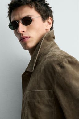LIMITED EDITION LEATHER SUEDE JACKET WITH POCKETS - Zara фото 14