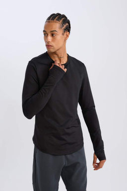 DeFactoFit Спортивная футболка узкого кроя с круглым вырезом  фото 12