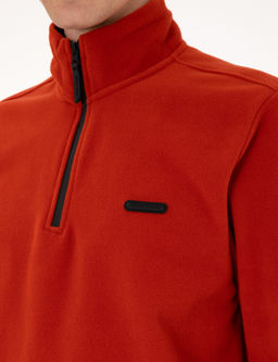 Kiremit Regular Fit Yar_m Fermuarl_ Polar Sweatshirt - Pierre cardin фото 7