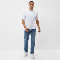 Футболка мужская MINAKU: Exclusive print, белая, размер 46