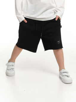 Шорты трикотажные с шевроном 22-6156 черный