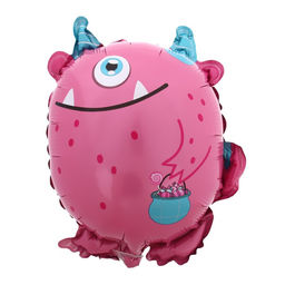 Цена за 5 шт. Воздушный шар фольгированный 14" «Монстрик-циклоп», фигура, для палочки