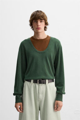 COLOUR BLOCK WOOL SWEATER X HARRY LAMBERT - Zara фото 2