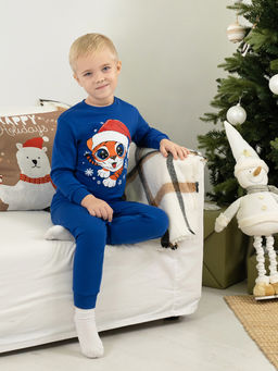 Пижама детская синяя тигренок