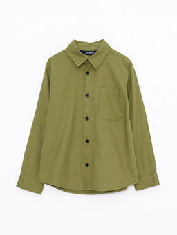 Basic Gabardin Uzun Kollu Erkek ?ocuk G?mlek
