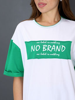 Футболка Женская Оверсайз No Brand цвет Зеленый - Амавес-текстиль фото 11