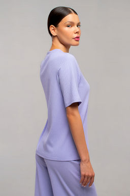 Арт. 10401/5 Пижама с брюками 44-52 (5 шт) Цвет:верх-сиреневый,низ-сиреневый