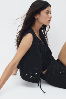 Chaleco denim con lazadas - H&m фото 2
