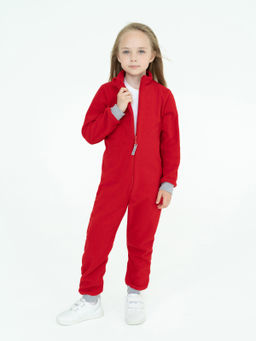 Комбинезон детский флисовый красный