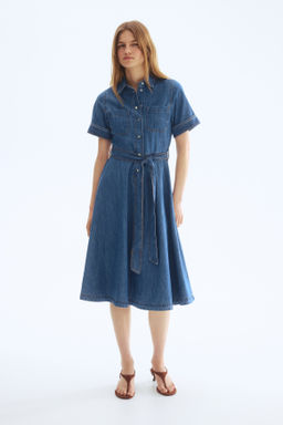 Vestido camisero en denim - H&m фото 3