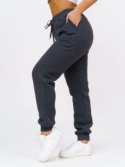 Брюки женские футер 3-х нитка антрацит/меланж