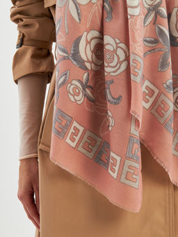 Большой, мягкий, тонкий и очень нежный двусторонний палантин с рисунком. - Tantino фото 16