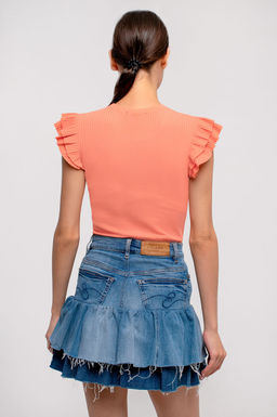 Арт. 3401/5 Футболка женская 42-50 (5 шт) Цвет:лососевый - Калинка фото 5