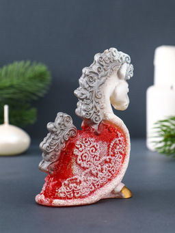 Свеча декоративная «Лошадка с попоной» 8.5×4×11 см, серебро