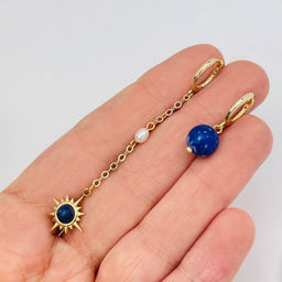 Серьги из Лазурита и Жемчуга