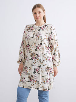 Hakim Yaka ?i?ekli Kad?n Tunik