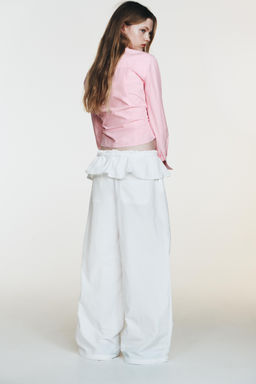NYLON TROUSERS WITH OVERLAY WAIST - Zara фото 14