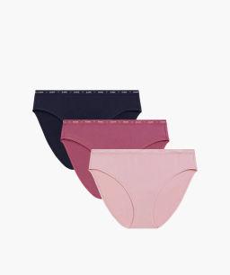 ATLANTIC 3CLP-010 Трусы спорт с высокой посадкой High Sport Leg - набор 3 шт. темно-синий + темно-розовый + розовый  фото 2