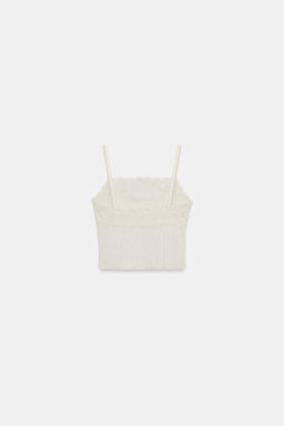 LACE STRAPPY TOP - Zara фото 6