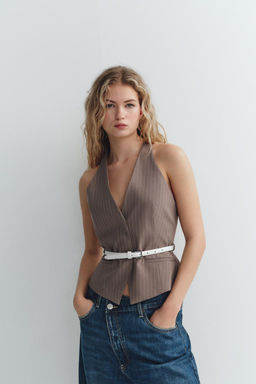 TRF MID-WAIST CROSSOVER BAGGY JEANS - Zara фото 3