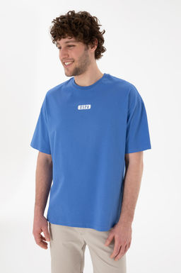 Erkek Oversize Fit Bisiklet Yaka _ndigo Ti__rt Sepette S_rpriz _ndirim - U.s. polo assn фото 4