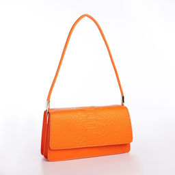 Сумка-багет на клапане, цвет оранжевый - Nazamok фото 5