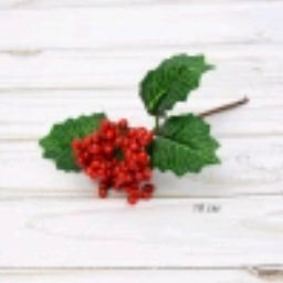 Ветка искусственная 18 см Калина / N127-176 /уп 10/1200/Новый год - Галеонтрейд фото 2