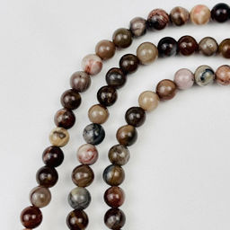 Бусины для украшений Окаменелое дерево (57 бусин) 38 см