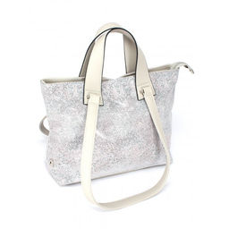 Сумка женская натуральная кожа ADEL-251/1в (отделка ИСК/КОЖА) (формат А 4), 1отдел+кар/пер, серобежевый 263077