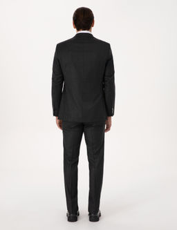 Siyah Slim Fit %100 Y_n Mikro Desenli Tak_m Elbise - Cacharel фото 5