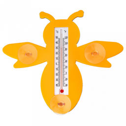 Термометр уличный +50-40С "Пчелка" 19,5х23см, на присосках, пластик, в п/эт пакете на картоне (Китай)