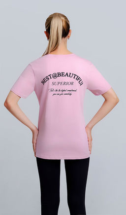 Арт. 21624 Костюм с лосинами 42-50 (5 шт) Цвет:верх- пудра, низ- черный