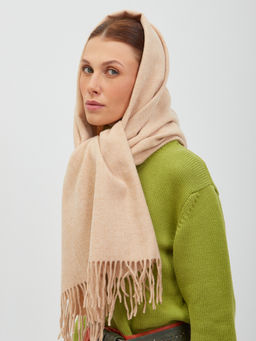 В составе шерсть и кашемир! теплый двусторонний палантин - Tantino фото 6