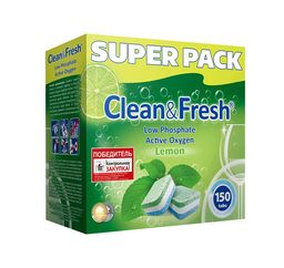 Таблетки для ПММ Clean&Fresh All in 1, 150 штук - Clean fresh фото 3