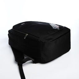 Рюкзак школьный, 4 кармана, 35×16×50 см, чёрный