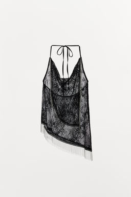 BEADED HALTER TOP - Zara фото 4