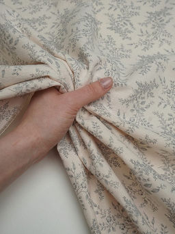 Теплый хлопок Осенние травы цв.кремовый, ш.1.5м, хлопок-100%, 160гр/м.кв - Купава фото 5